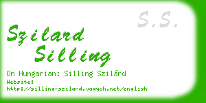 szilard silling business card